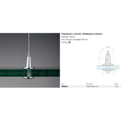 Fissassio a vetro terminale conico Logli Massimo Saint Gobain