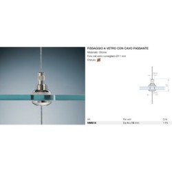 Fissaggio a vetro con cavo...