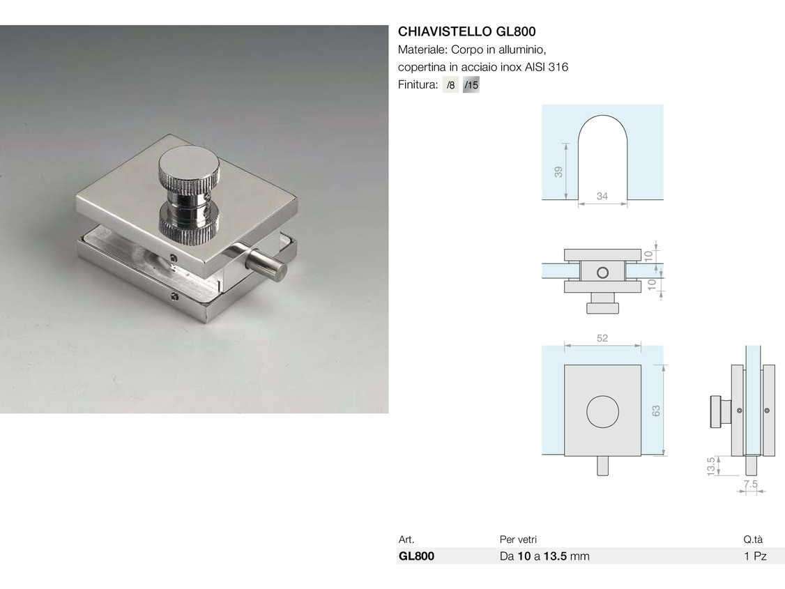 Chiavistello gl800 Logli Massimo Saint Gobain