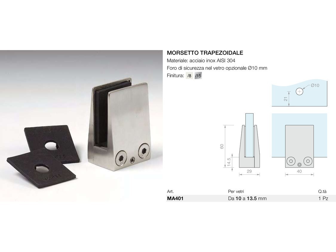 Morsetto trapezoidale Logli Massimo Saint Gobain