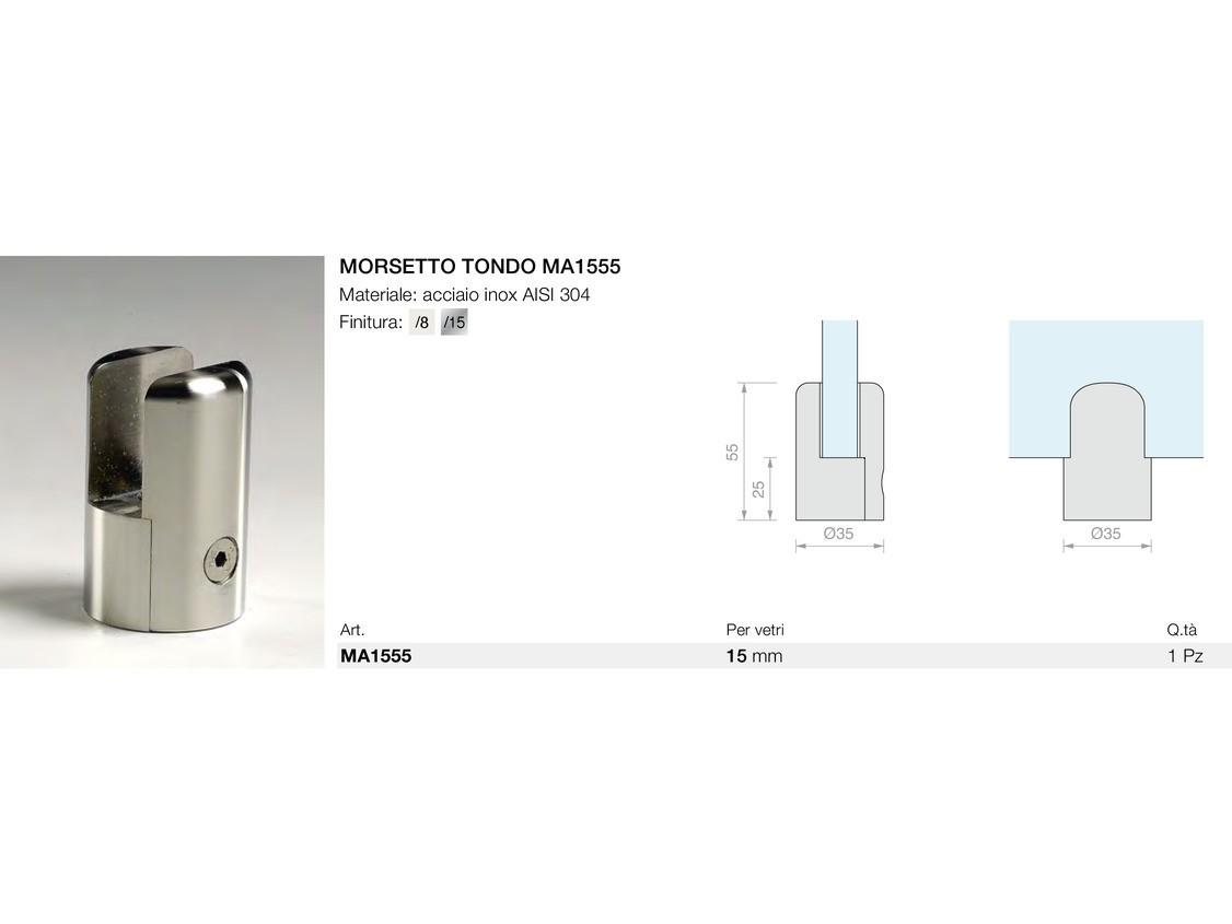 Morsetto tondo ma1555 Logli Massimo Saint Gobain