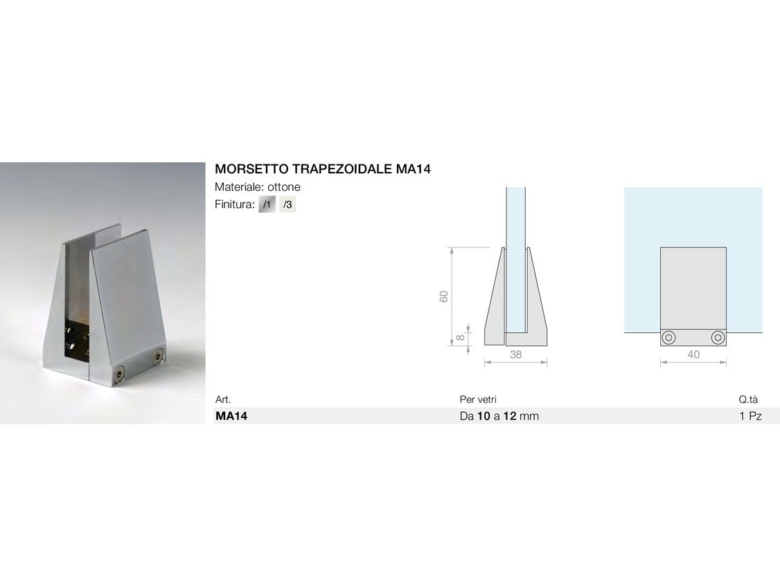 Morsetto trapezoidale ma14 Logli Massimo Saint Gobain