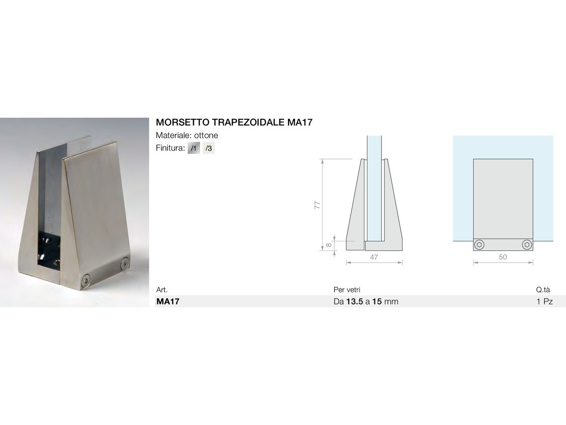 Morsetto trapezoidale ma17 Logli Massimo Saint Gobain