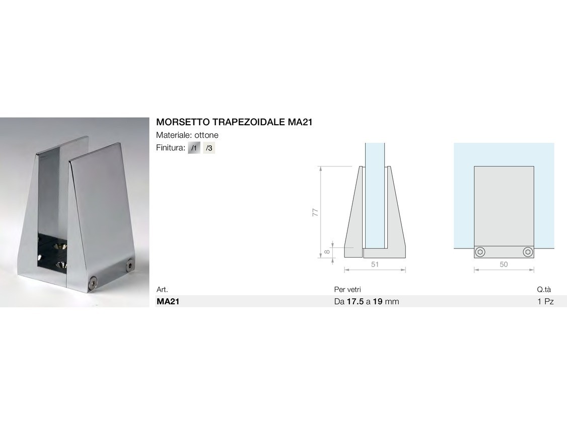 Morsetto trapezoidale ma21 Logli Massimo Saint Gobain