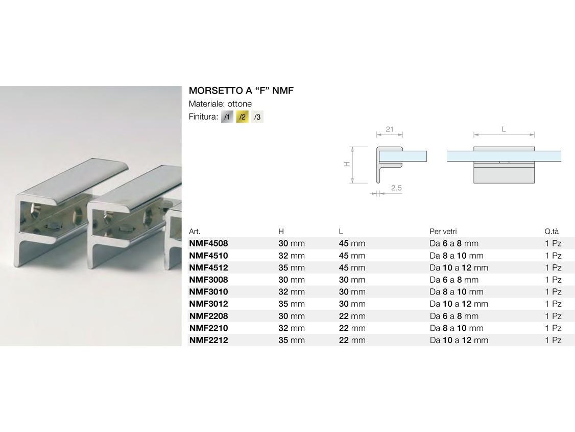 Morsetto a “f” nmf Logli Massimo Saint Gobain