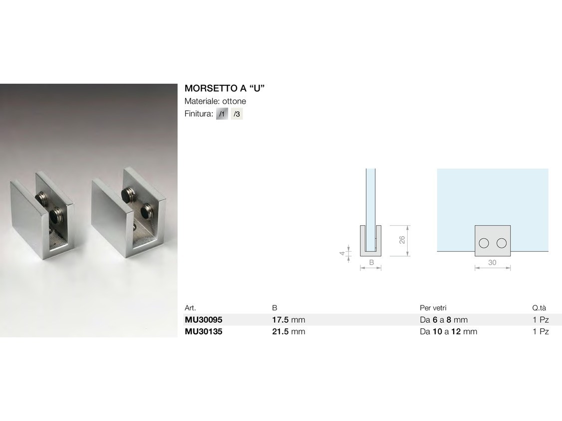 Morsetto a “u” Logli Massimo Saint Gobain