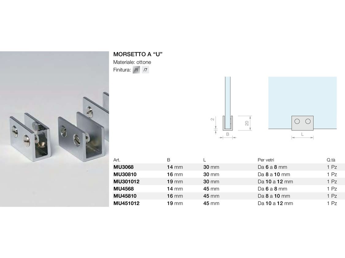 Morsetto a “u” Logli Massimo Saint Gobain