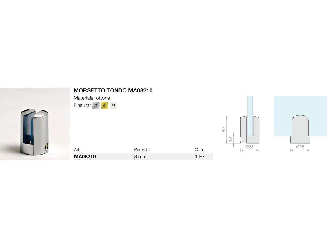 Morsetto tondo ma08210 Logli Massimo Saint Gobain