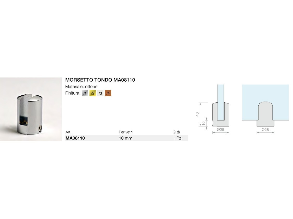 Morsetto tondo ma08110 Logli Massimo Saint Gobain