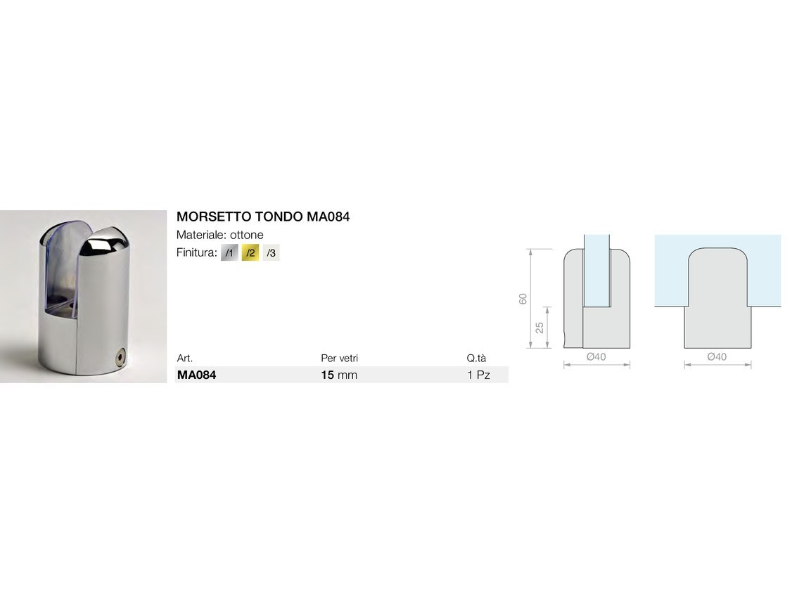 Morsetto tondo ma084 Logli Massimo Saint Gobain