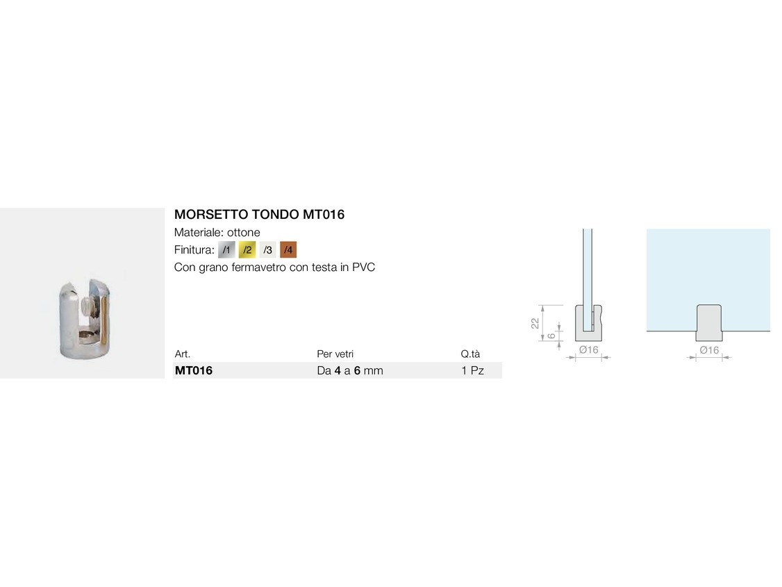 Morsetto tondo mt016 Logli Massimo Saint Gobain