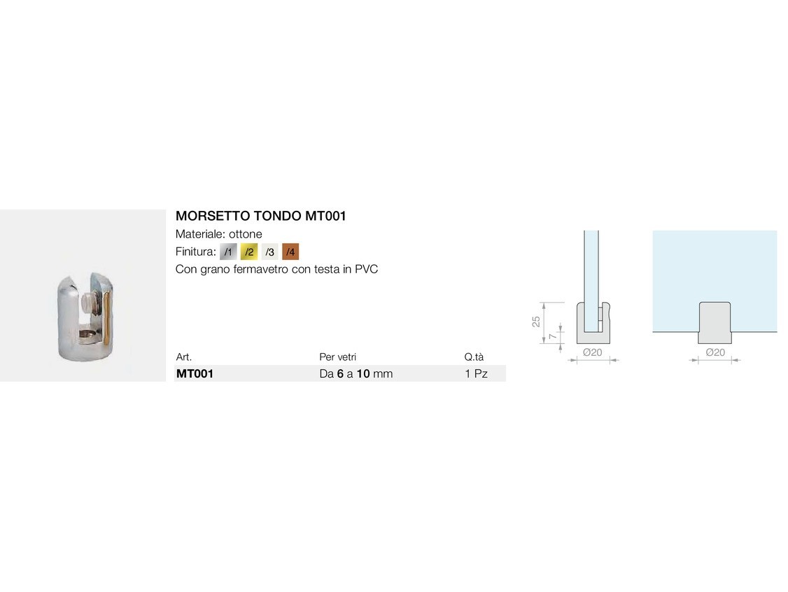 Morsetto tondo mt001 Logli Massimo Saint Gobain