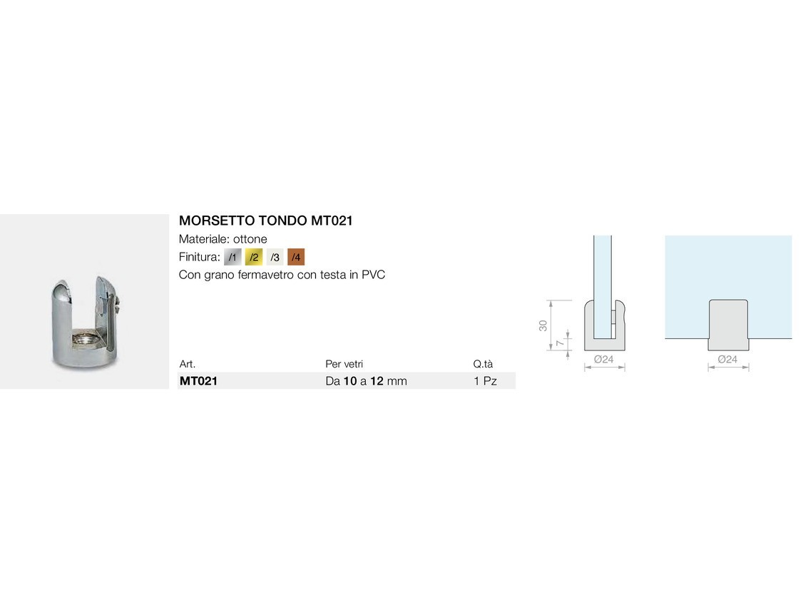 Morsetto tondo mt021 Logli Massimo Saint Gobain