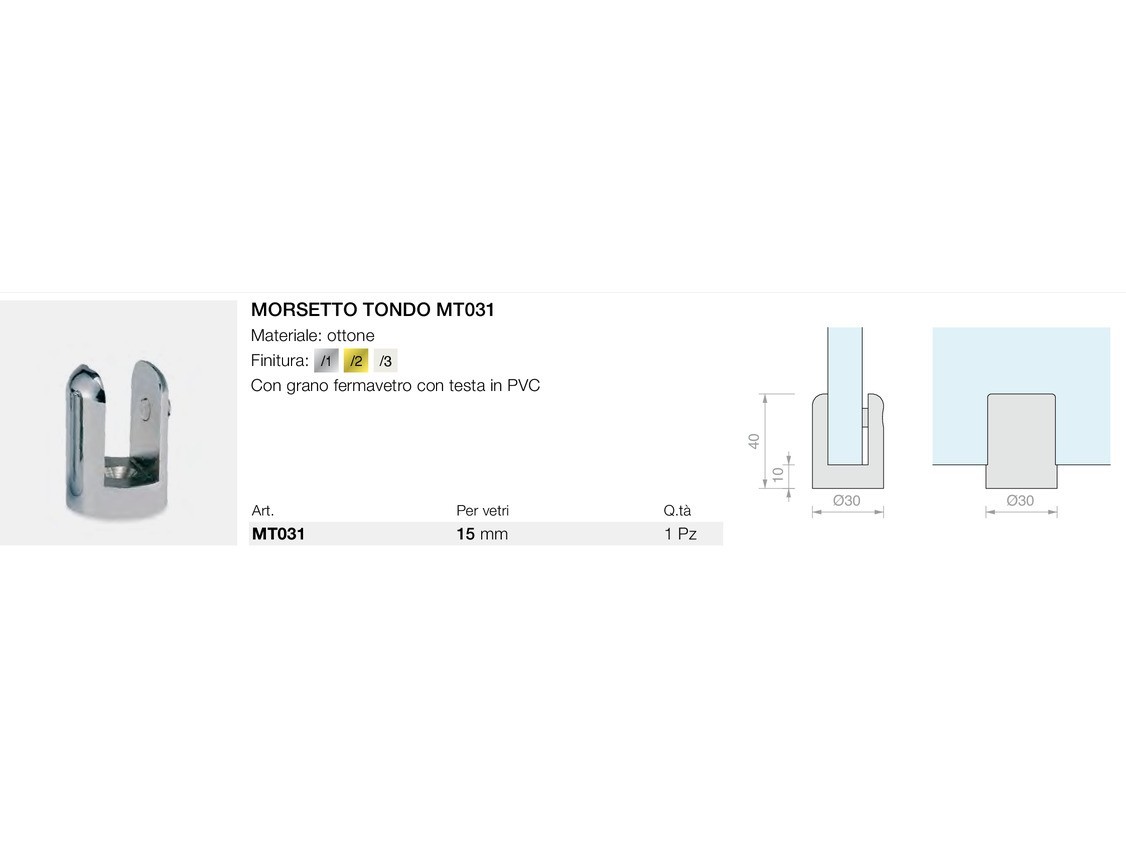 Morsetto tondo mt031 Logli Massimo Saint Gobain