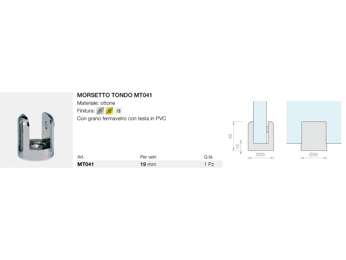 Morsetto tondo mt041 Logli Massimo Saint Gobain