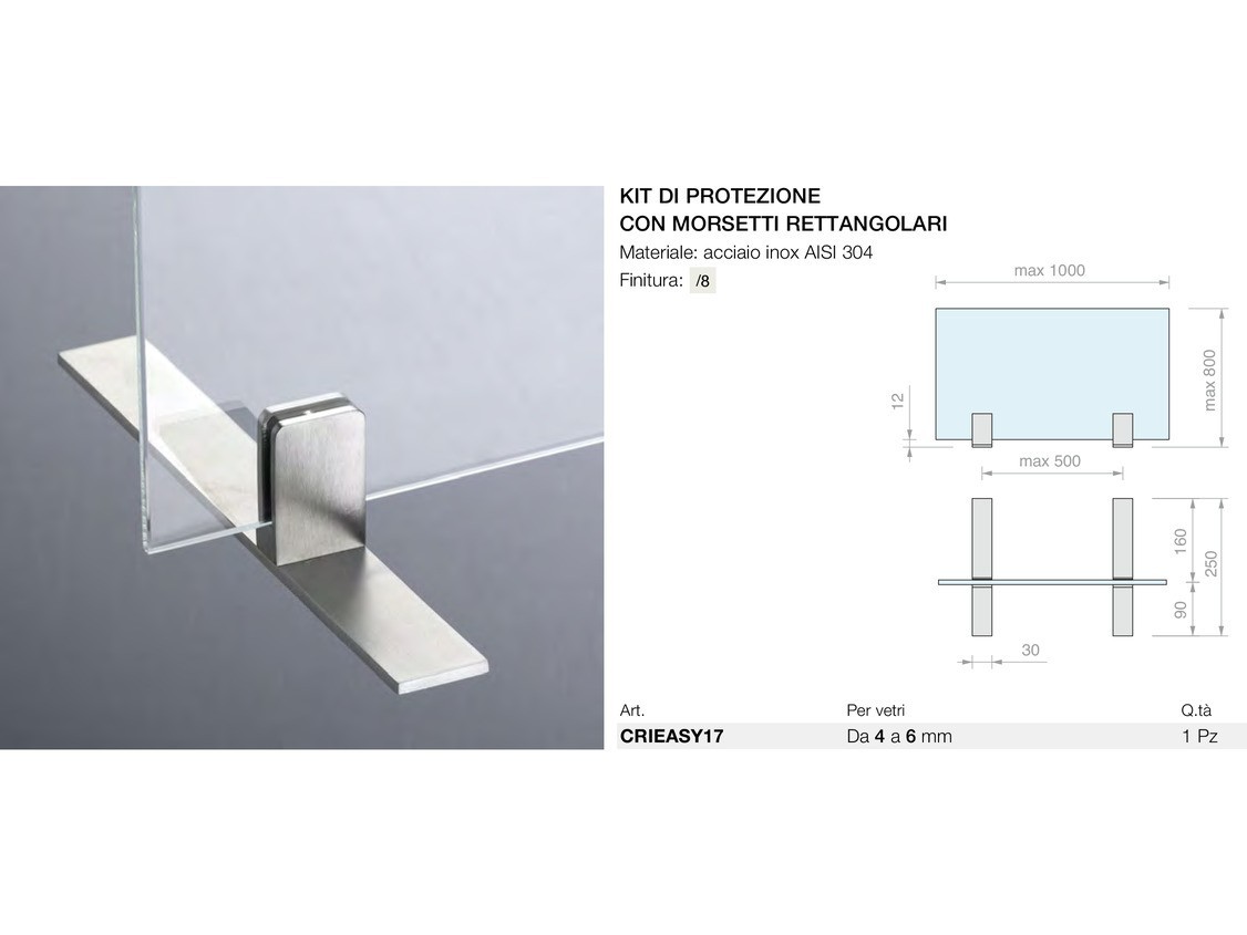 Kit di protezione con morsetti rettangolari Logli Massimo Saint Gobain