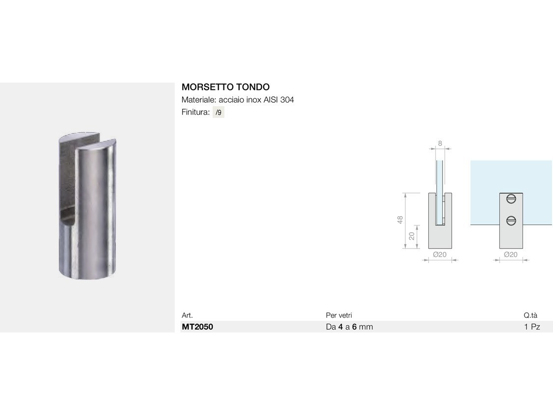 Morsetto tondo Logli Massimo Saint Gobain