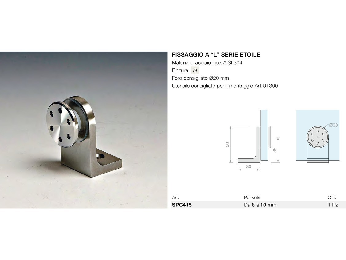 Fissaggio a “l” serie etoile Logli Massimo Saint Gobain