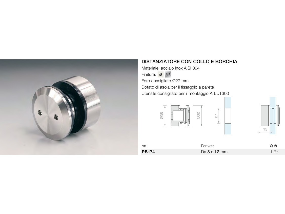 Distanziatore con collo e borchia Logli Massimo Saint Gobain