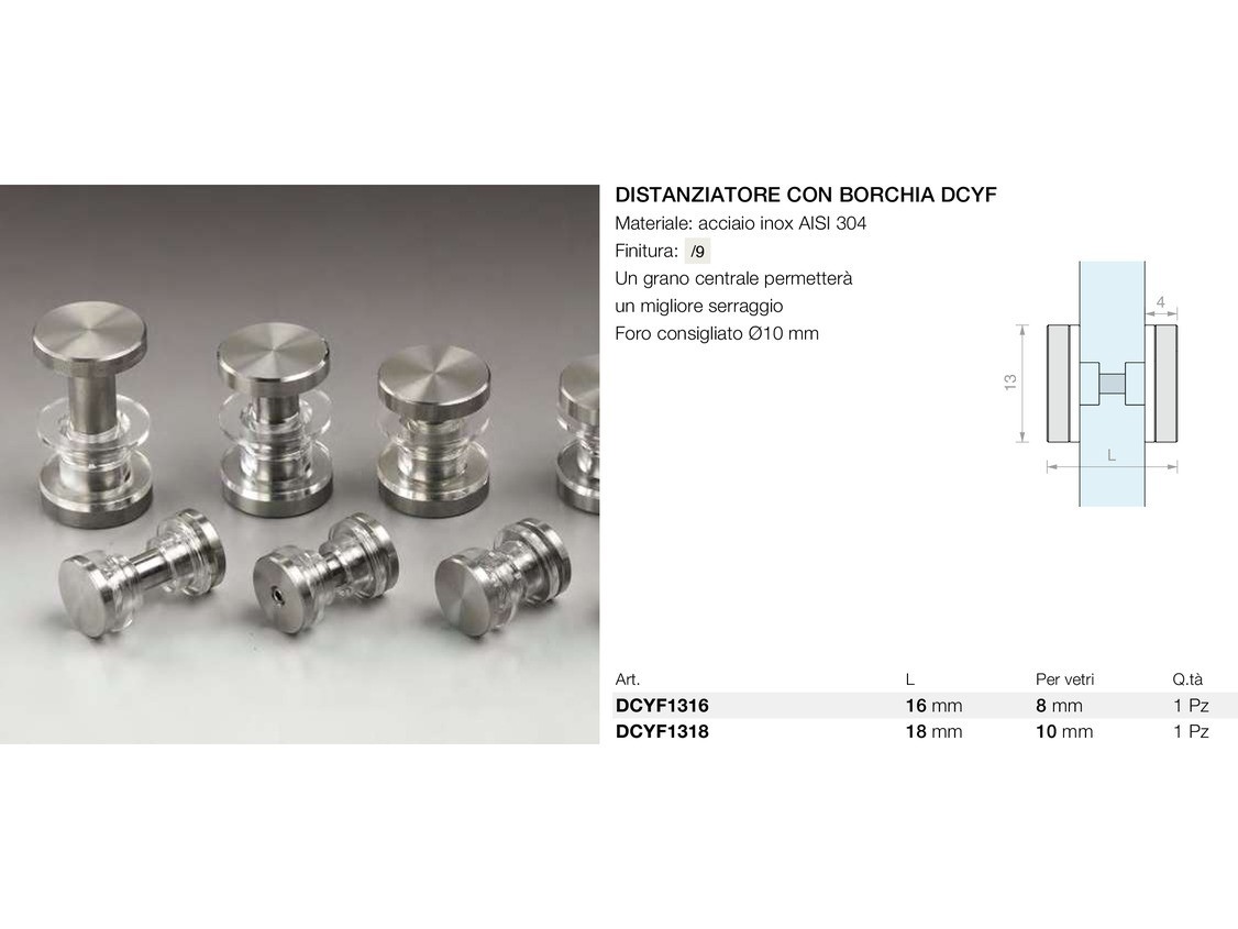 Distanziatore con borchia dcyf Logli Massimo Saint Gobain