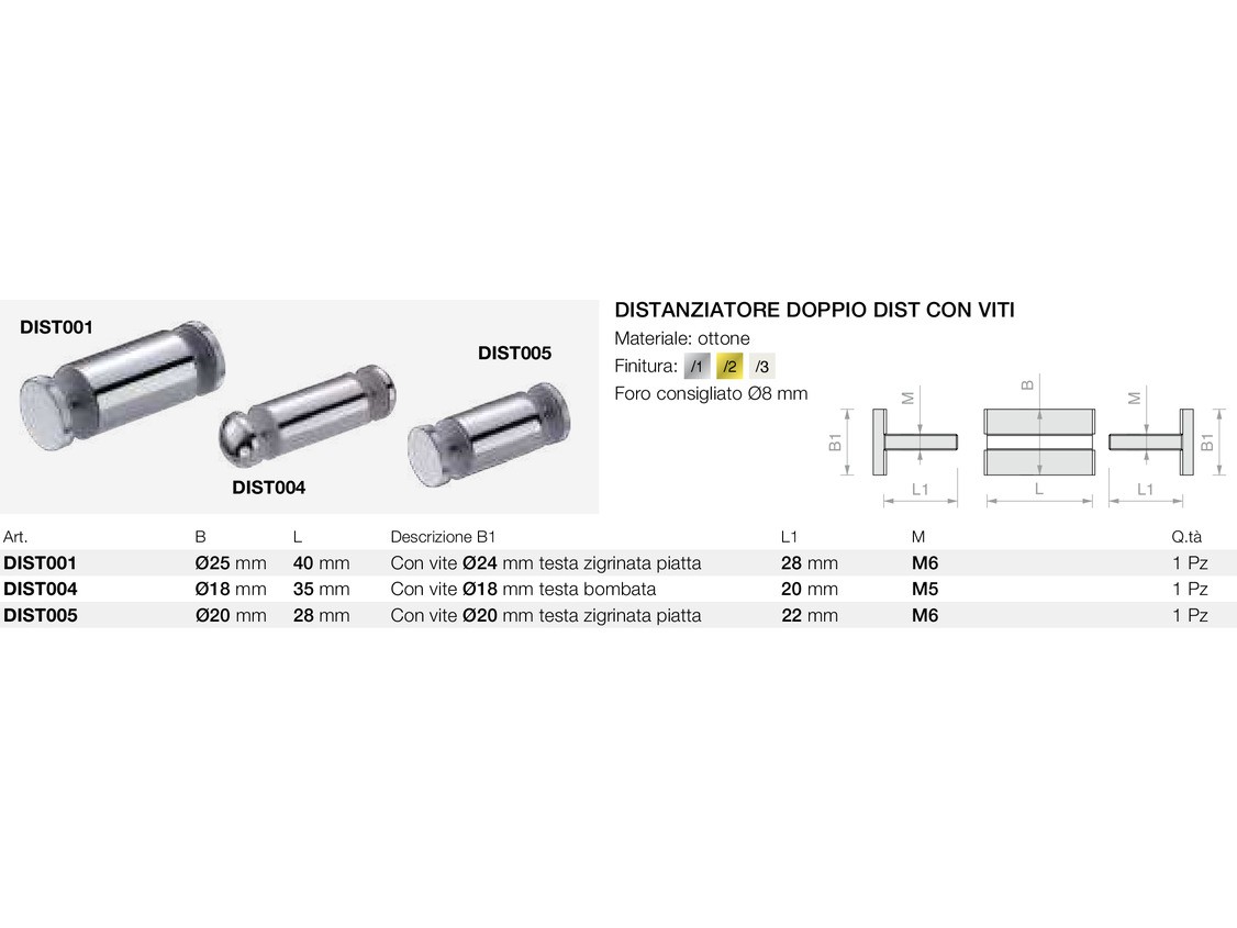 Distanziatore doppio dist con viti Logli Massimo Saint Gobain