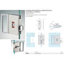 Chiusura per scorrevoli libero/occupato con pomello e maniglia Logli Massimo Saint Gobain