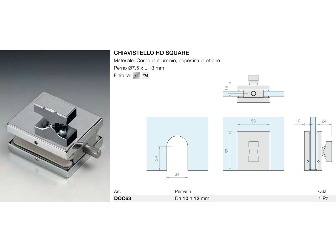 Chiavistello hd square Logli Massimo Saint Gobain