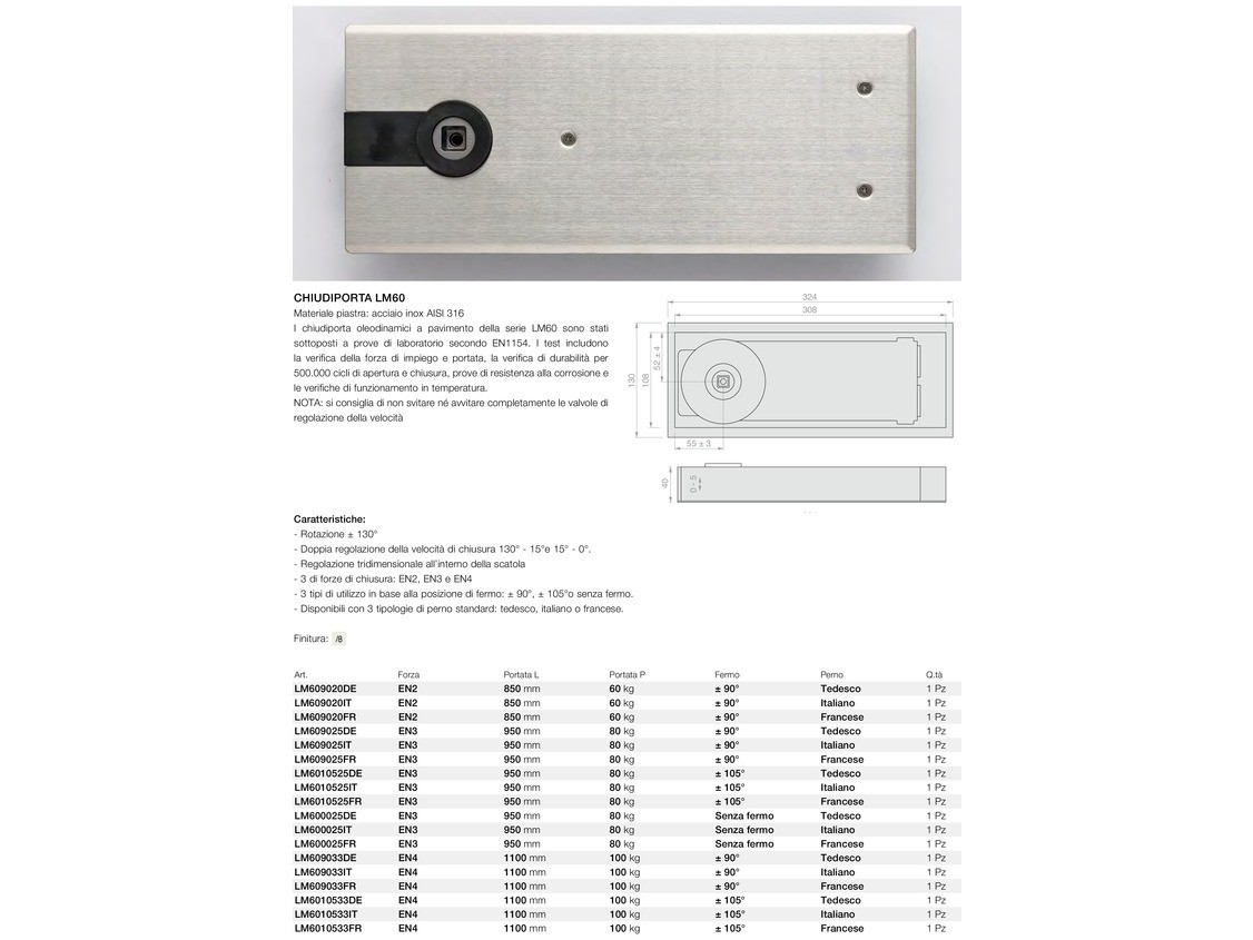 Chiudiporta lm60 Logli Massimo Saint Gobain