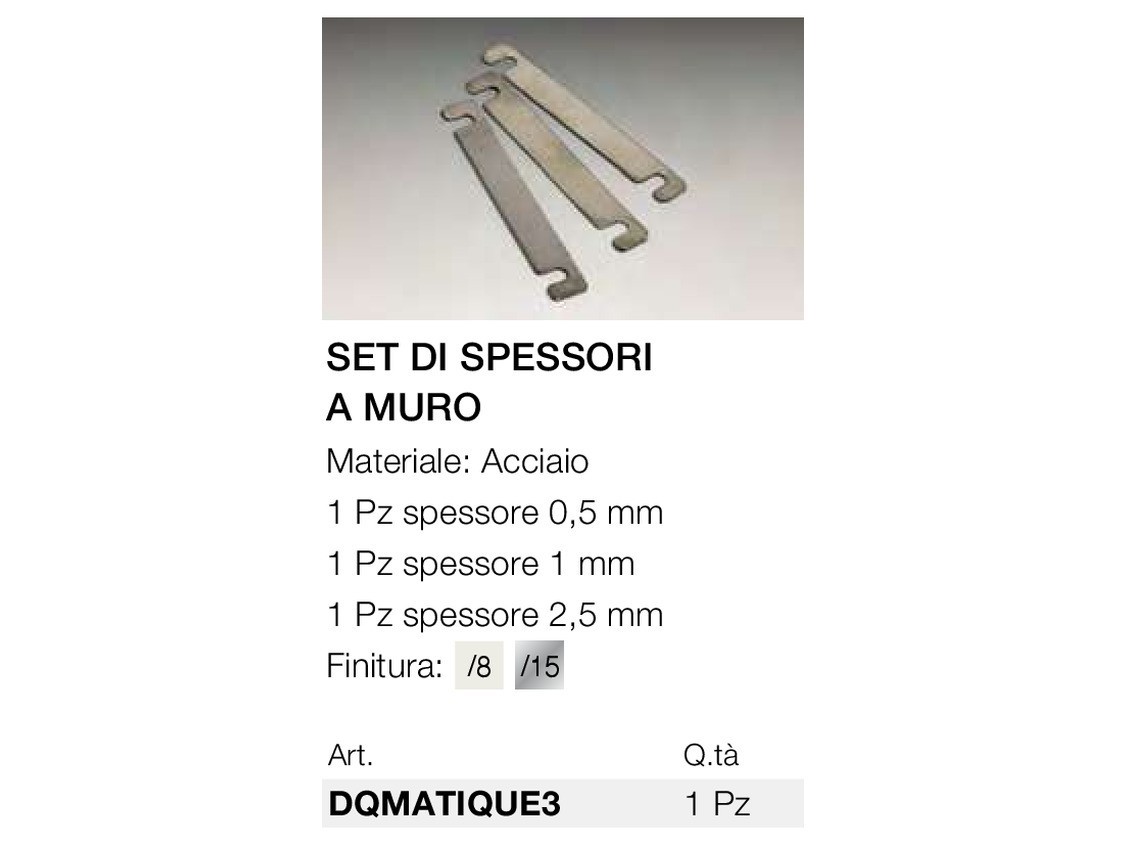 Set di spessori a muro Logli Massimo Saint Gobain