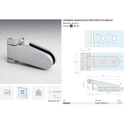 Cerniera muro/vetro per...