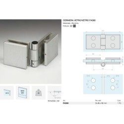 Cerniera vetro/vetro fa580...