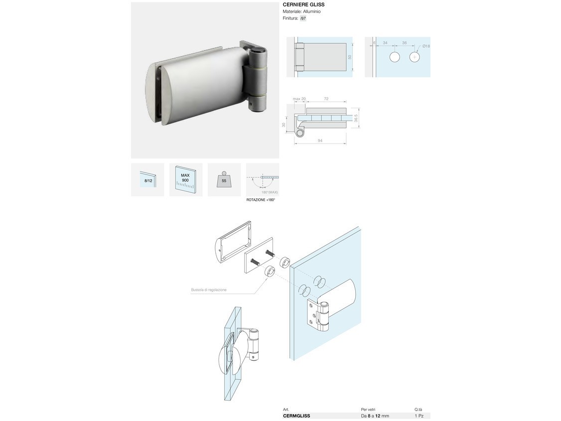 Cerniere gliss Logli Massimo Saint Gobain