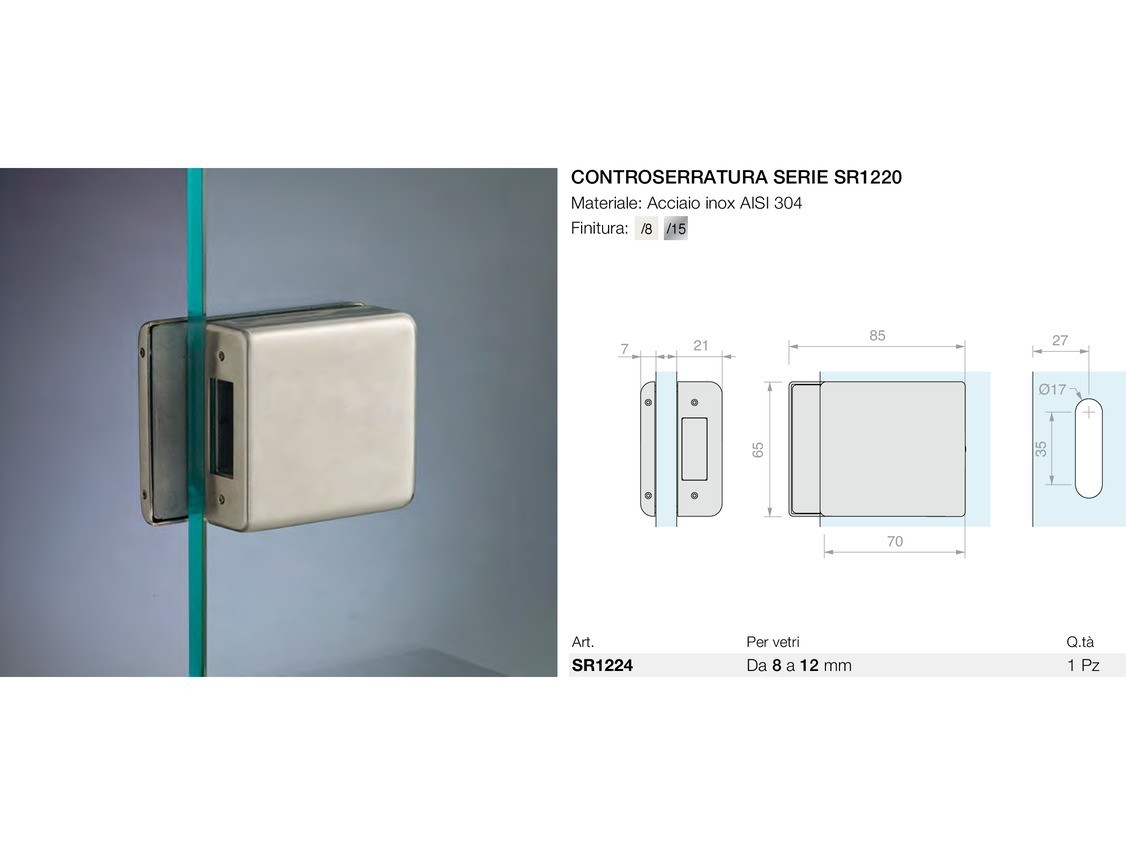 Controserratura serie sr1220 Logli Massimo Saint Gobain