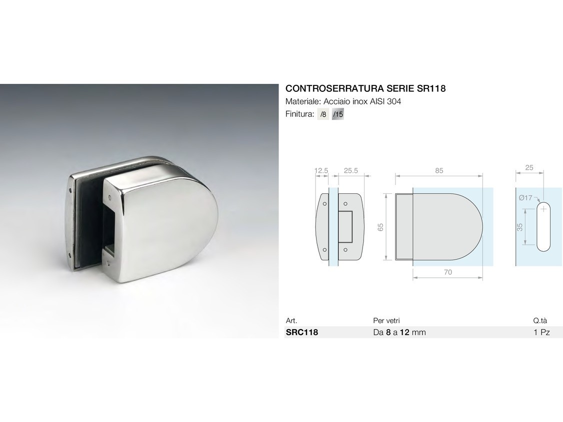 Controserratura serie sr118 Logli Massimo Saint Gobain