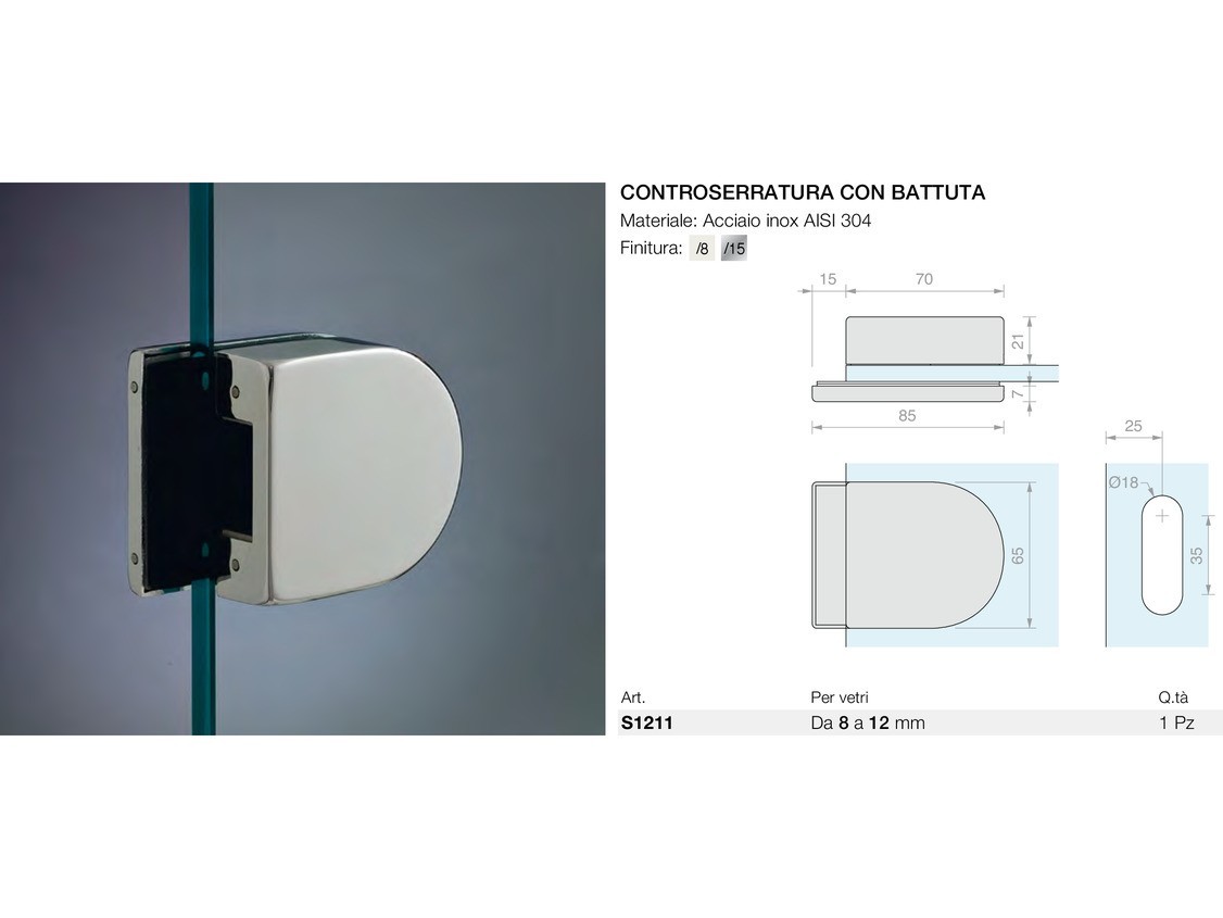 Controserratura con battuta Logli Massimo Saint Gobain