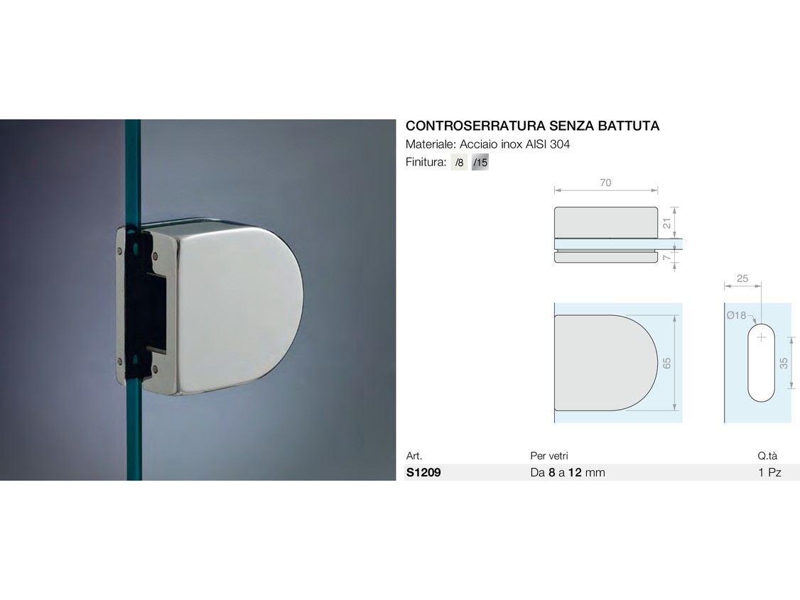 Controserratura senza battuta Logli Massimo Saint Gobain