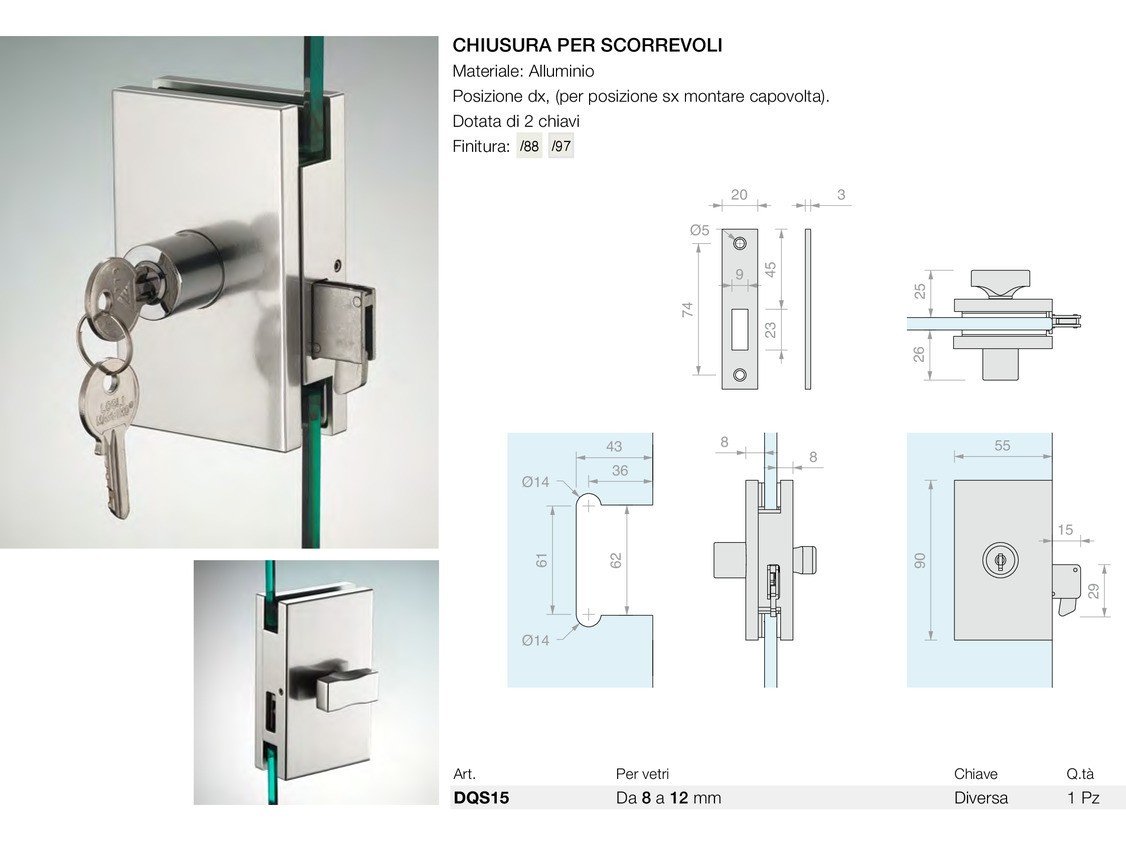 Chiusura per scorrevoli Logli Massimo Saint Gobain