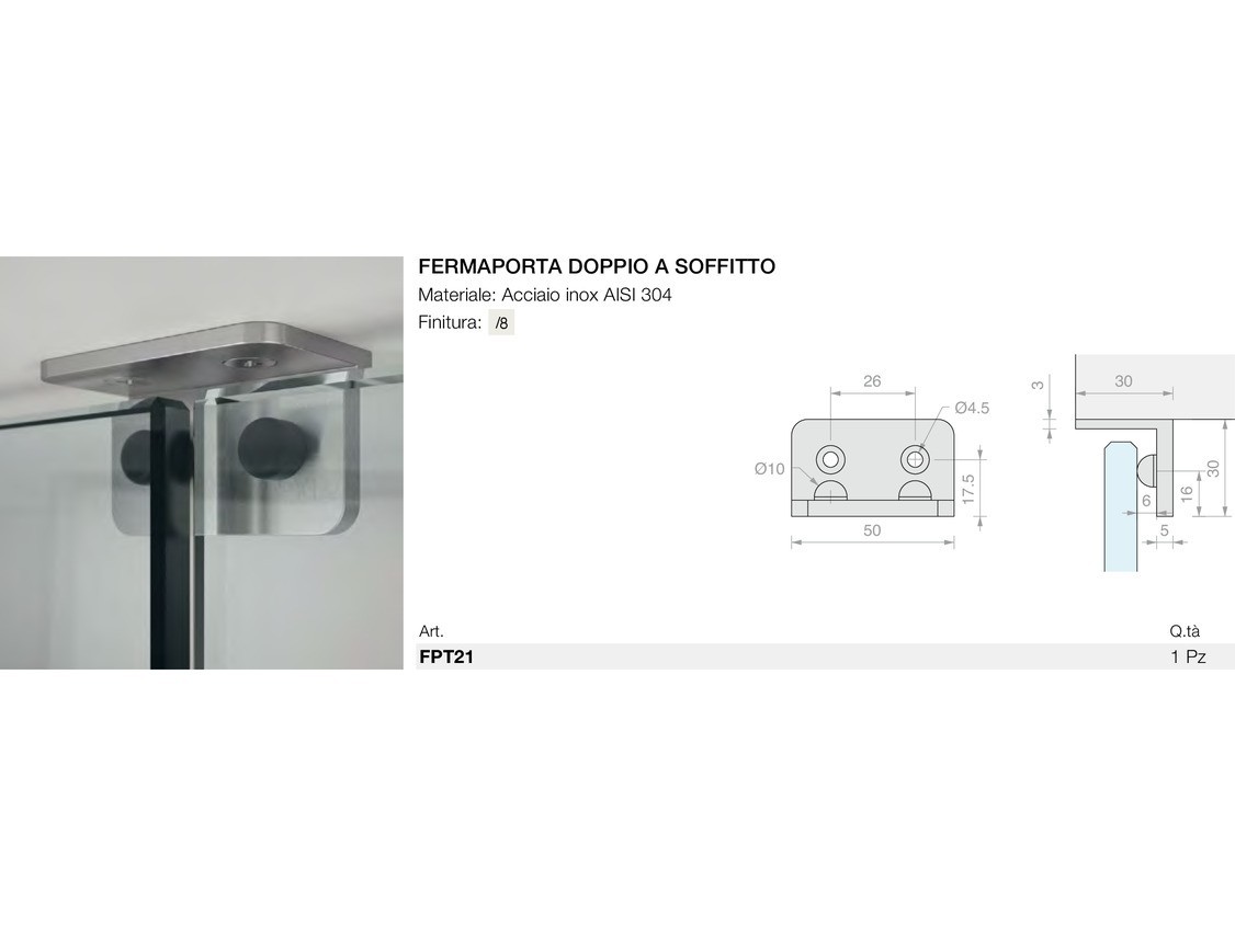 Fermaporta doppio a soffitto Logli Massimo Saint Gobain