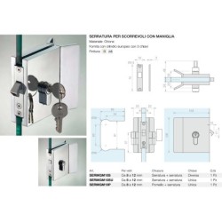 Serratura per scorrevoli con maniglia Logli Massimo Saint Gobain