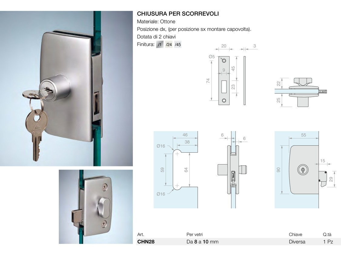 Chiusura per scorrevoli Logli Massimo Saint Gobain