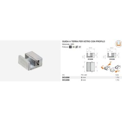Guida a terra per vetro con profilo Logli Massimo Saint Gobain