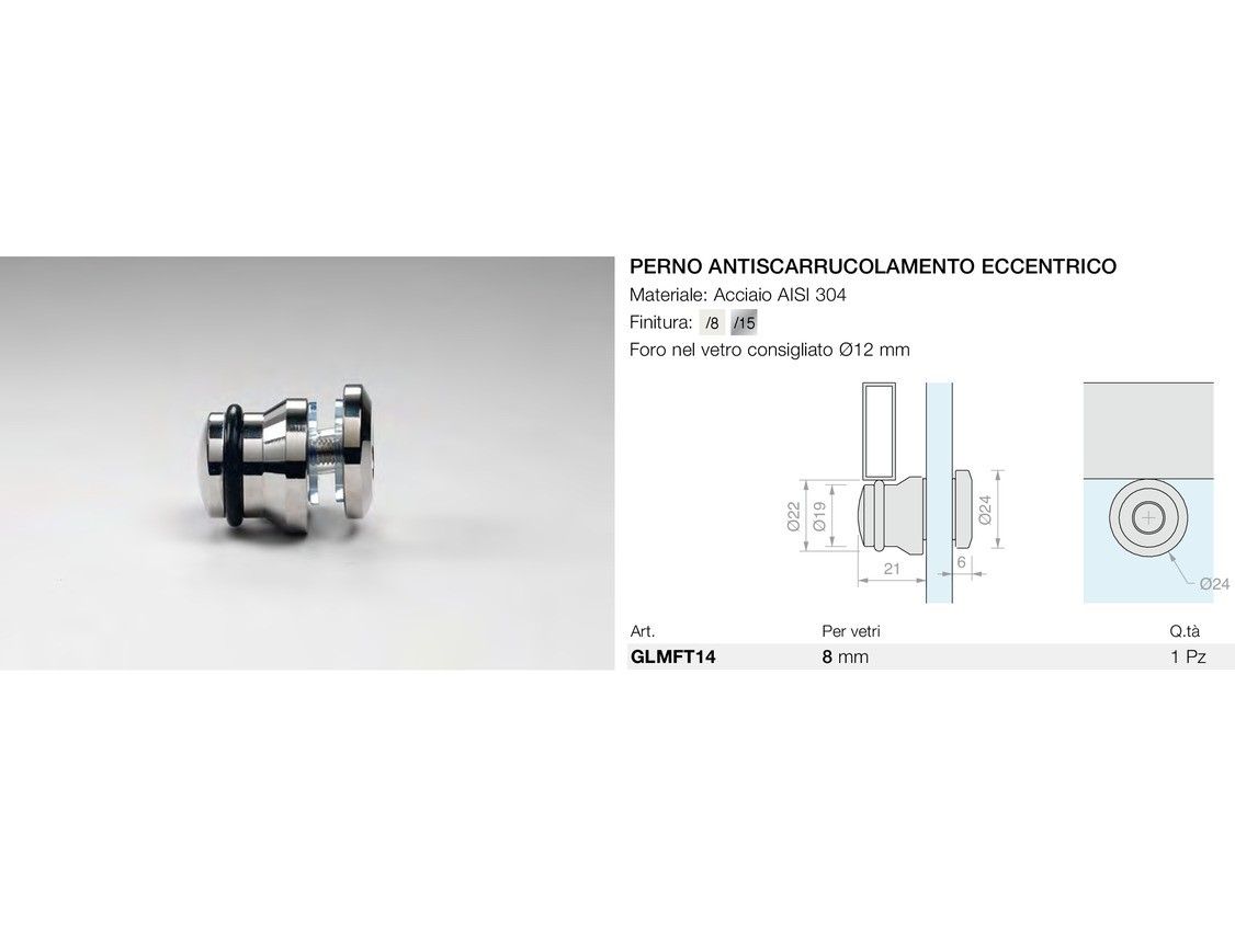 Perno antiscarrucolamento eccentrico Logli Massimo Saint Gobain