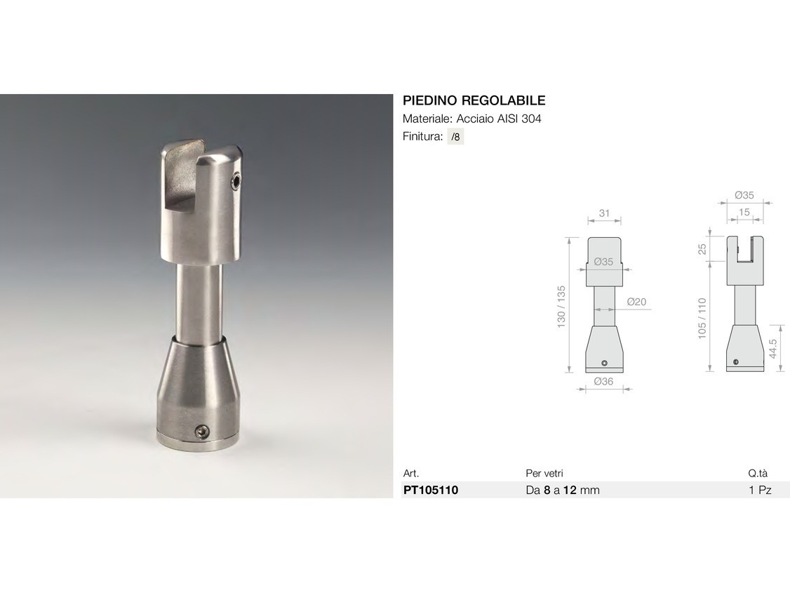 Piedino regolabile Logli Massimo Saint Gobain