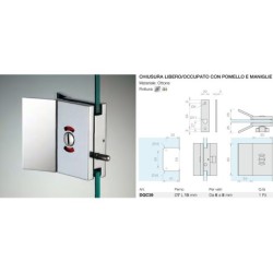 Chiusura libero/occupato con pomello e maniglie Logli Massimo Saint Gobain