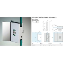 Chiusura libero/occupato con pomello e maniglie Logli Massimo Saint Gobain