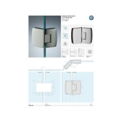 Cerniera vetro/vetro a 135° regolabile