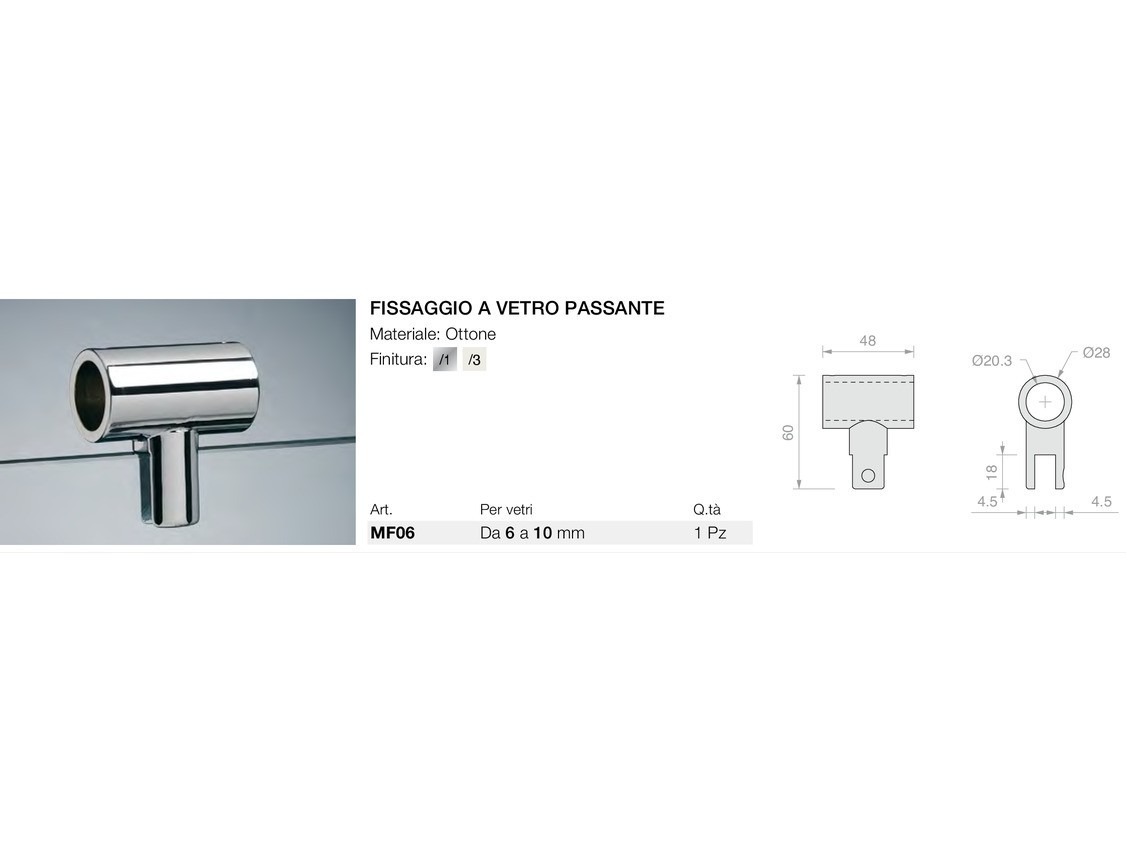 Fissaggio a vetro passante Logli Massimo Saint Gobain