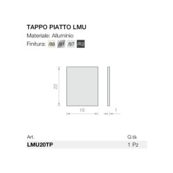 Tappo piatto lmu Logli...