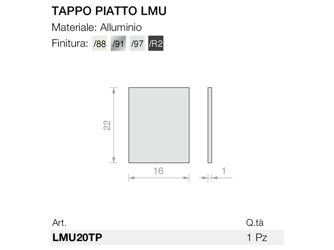 Tappo piatto lmu Logli Massimo Saint Gobain