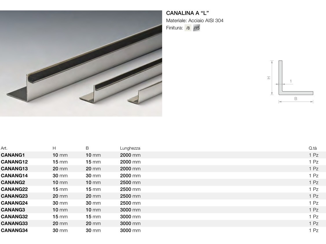 Canalina a “l” Logli Massimo Saint Gobain